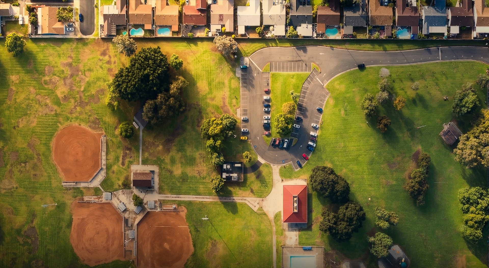 Aerial campus overview of The Greenhills Public School